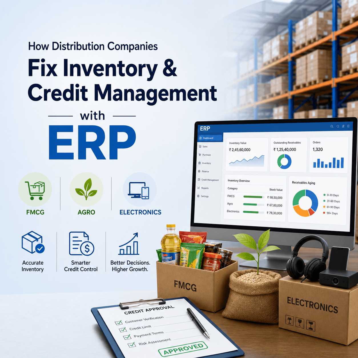 You are currently viewing How Distribution Companies (FMCG, Agro & Electronics) Are Fixing Inventory & Credit Management with ERP